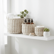 Argento Whitewash Rattan Storage Baskets - Set of 3