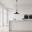 Argo Large Pendant Light in Black and Copper