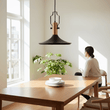 Argo Large Pendant Light in Black and Copper
