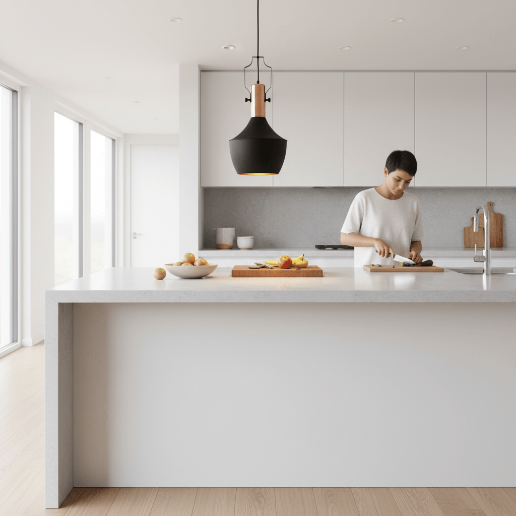 Argo Medium Pendant Light in Black and Copper