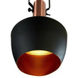 Argo Medium Pendant Light in Black and Copper