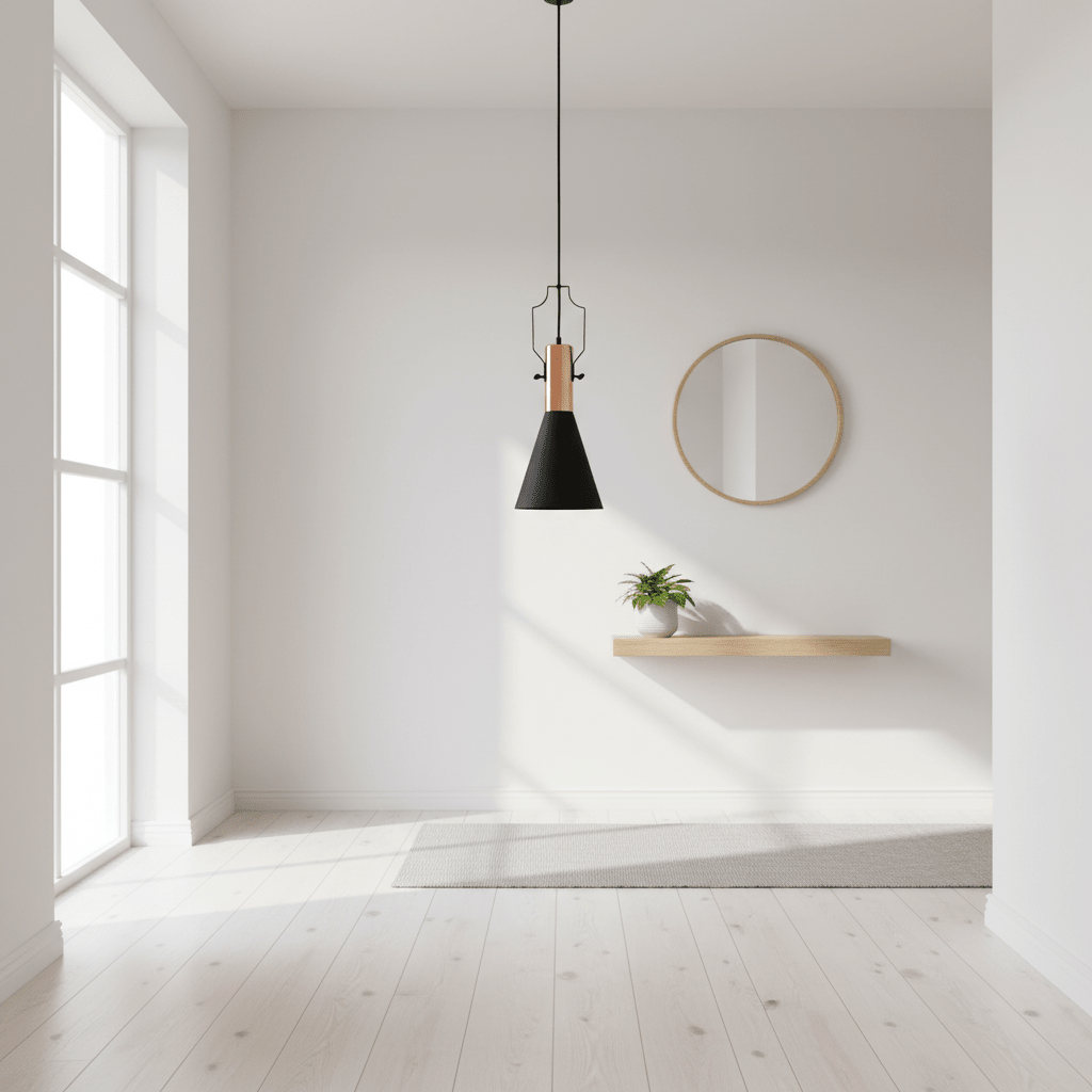 Argo Small Pendant Light in Black and Copper