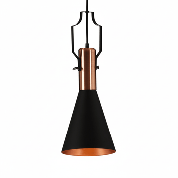 Argo Small Pendant Light in Black and Copper