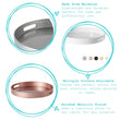 Argon Tableware Round Serving Tray - 33cm - Rose Gold