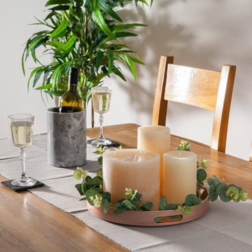 Argon Tableware Round Serving Tray - 33cm - Rose Gold