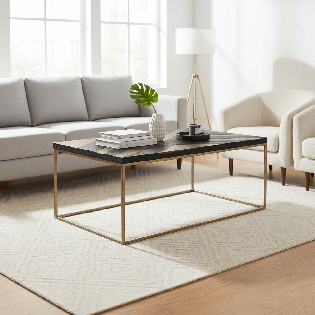 Aris Black And Gold Coffee Table
