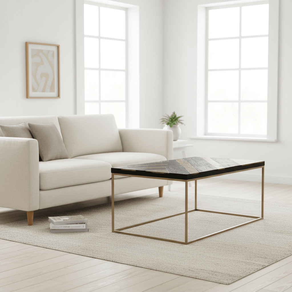 Aris Black And Gold Coffee Table
