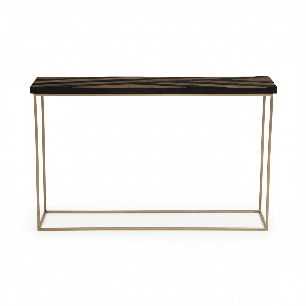Aris Black And Gold Console Table