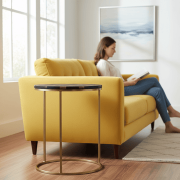 Aris Black And Gold Side Table