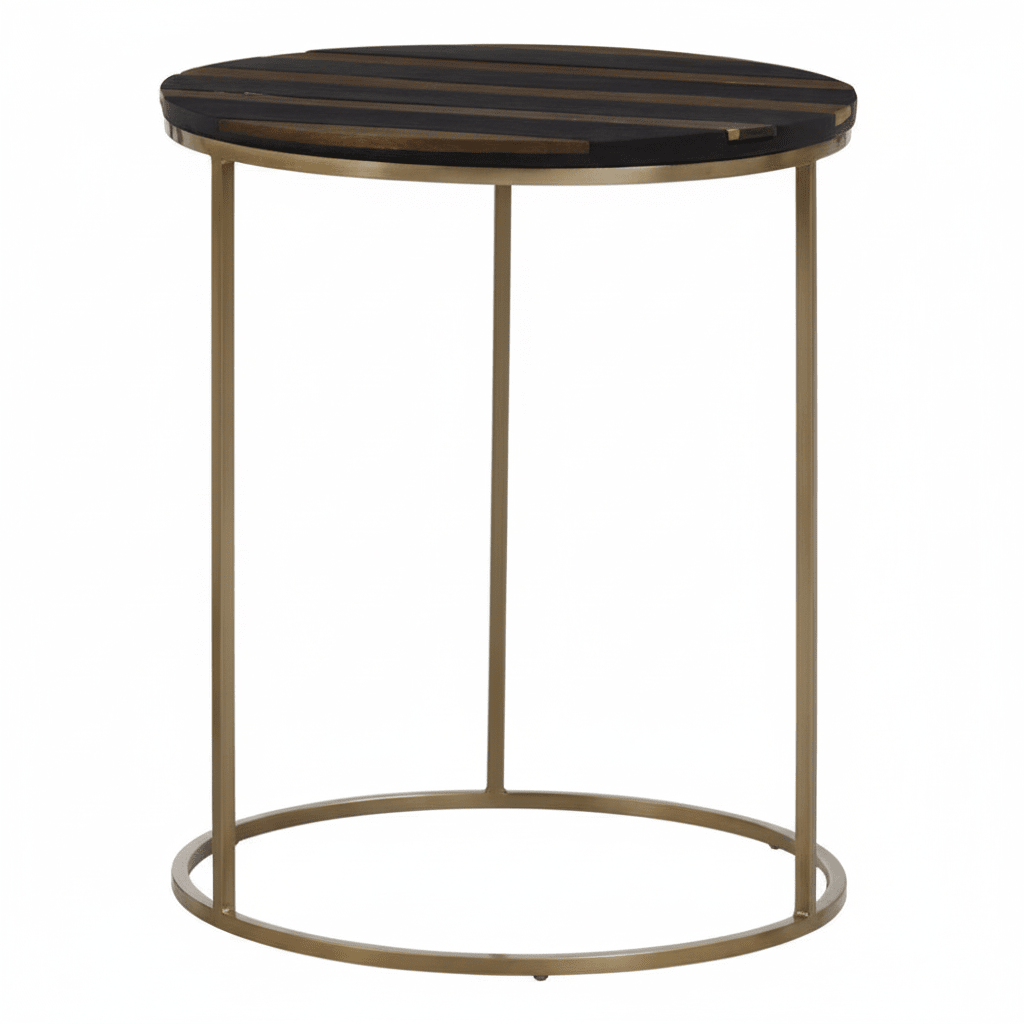 Aris Black And Gold Side Table