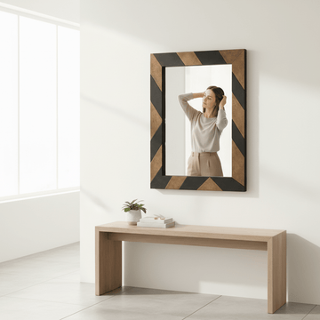 Aris Black and Gold Wall Mirror