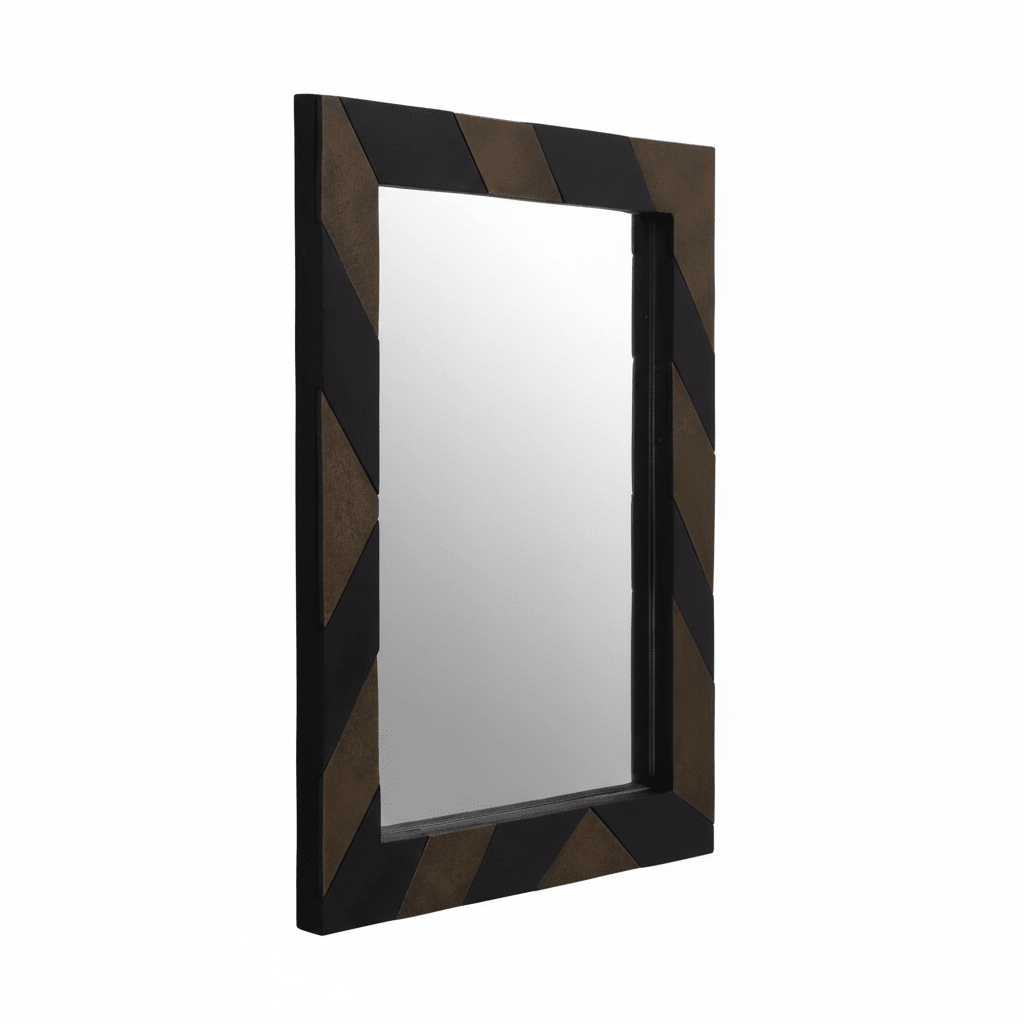 Aris Black and Gold Wall Mirror
