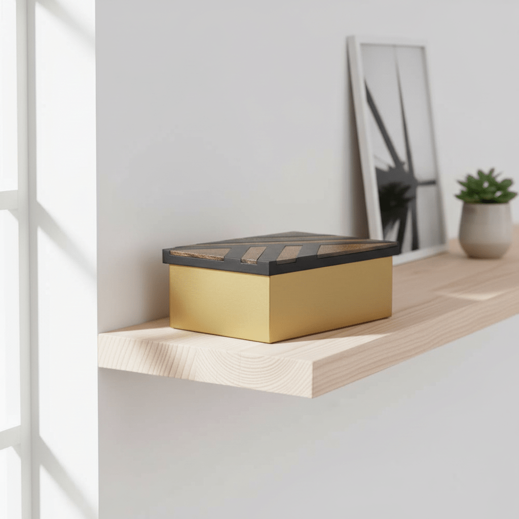 Aris Small Black and Gold Storage Box