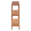 Arla 3 Tier Walnut Wood Bathroom Shelf Unit