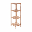 ARLA 4 Tier Walnut Wood Bathroom Shelf Unit