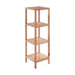 ARLA 4 Tier Walnut Wood Bathroom Shelf Unit