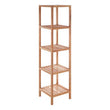 ARLA 5 Tier Walnut Wood Bathroom Shelf Unit