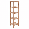 ARLA 5 Tier Walnut Wood Bathroom Shelf Unit