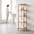 ARLA 5 Tier Walnut Wood Bathroom Shelf Unit