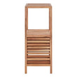 ARLA Two Tier Walnut Wood Bathroom Shelf Unit
