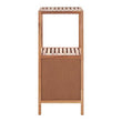 ARLA Two Tier Walnut Wood Bathroom Shelf Unit