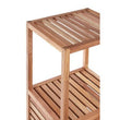 ARLA Two Tier Walnut Wood Bathroom Shelf Unit