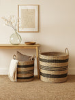 Arles Black Stripes Seagrass Baskets