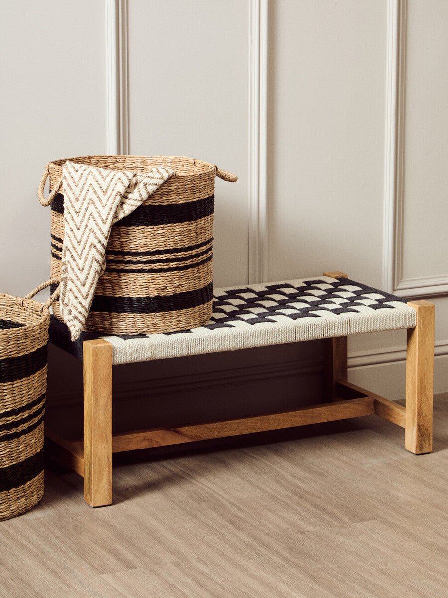 Arles Black Stripes Seagrass Baskets