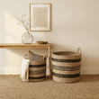 Arles Black Stripes Seagrass Baskets
