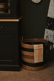 Arles Black Stripes Seagrass Baskets
