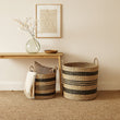 Arles Black Stripes Seagrass Baskets
