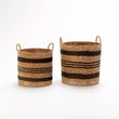 Arles Black Stripes Seagrass Baskets