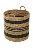 Arles Black Stripes Seagrass Baskets