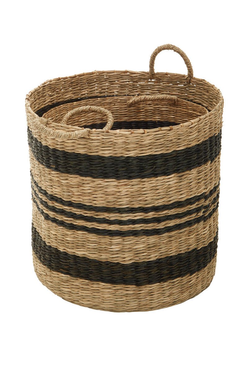 Arles Black Stripes Seagrass Baskets