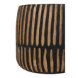 Arlo Large Engraved Natural And Black Wooden Planter