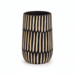Arlo Large Natural And Black Wooden Vase