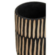 Arlo Large Natural And Black Wooden Vase
