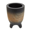 Arlo Large Wooden Black Ombre Planter