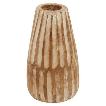 Arlo Large Wooden Engraved Vase