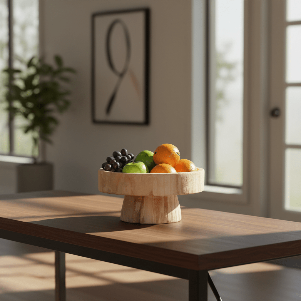 Arlo Natural Engraved Round Bowl