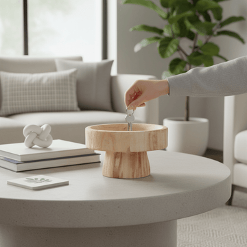 Arlo Natural Engraved Round Bowl