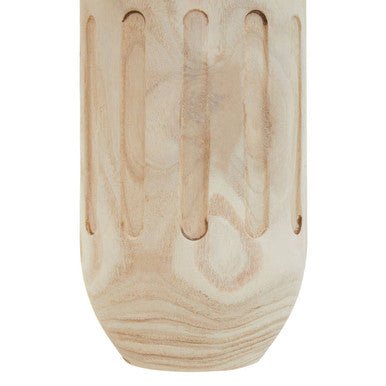 Arlo Natural Engraved Wooden Vase.
