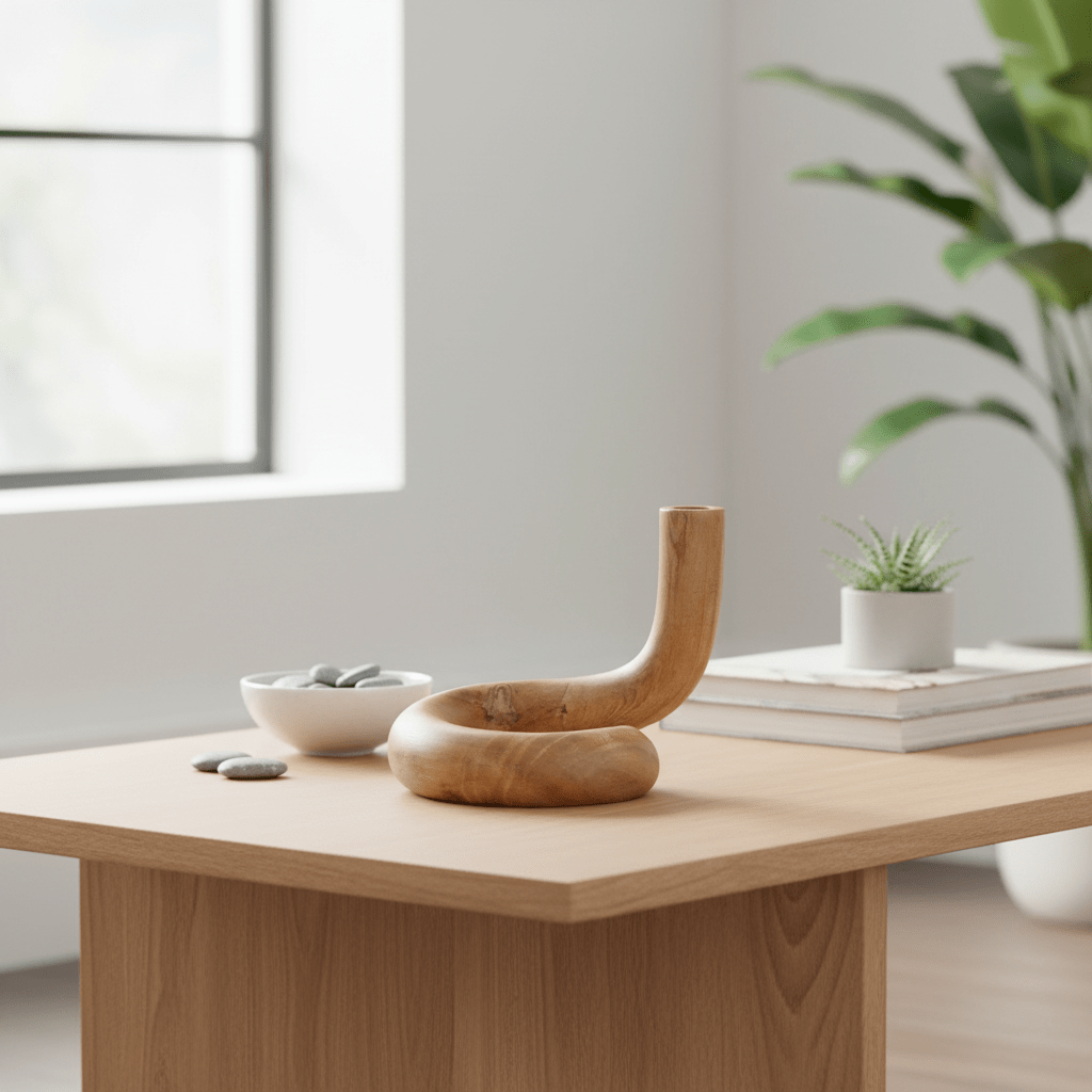Arlo Natural Wood Candle Holder