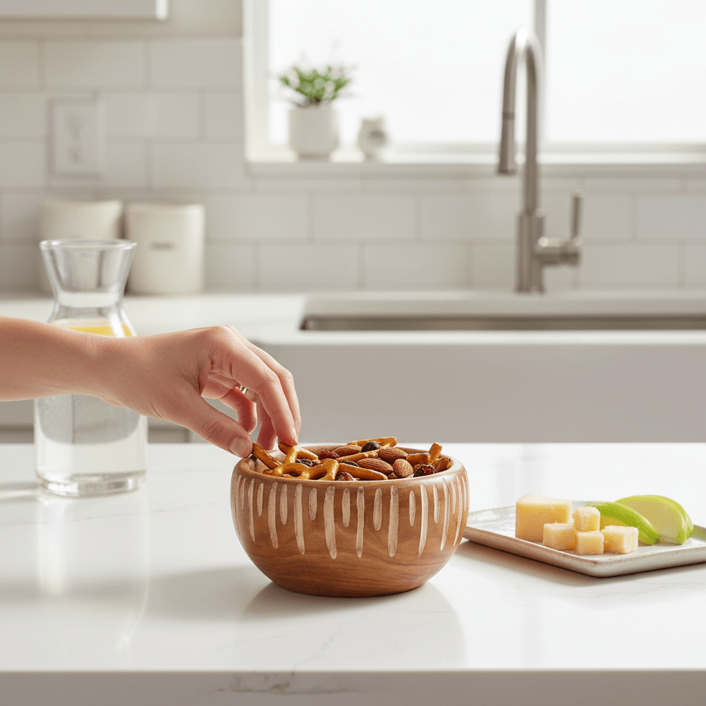 Arlo Small Brown And Natural Round Bowl.