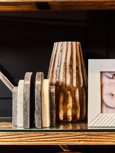 Arlo Small Brown And Natural Wooden Vase