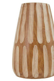 Arlo Small Brown And Natural Wooden Vase