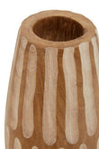 Arlo Small Brown And Natural Wooden Vase