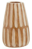 Arlo Small Brown And Natural Wooden Vase