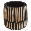 Arlo Small Engraved Natural And Black Planter