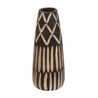Arlo Small Engraved Wooden Vase.